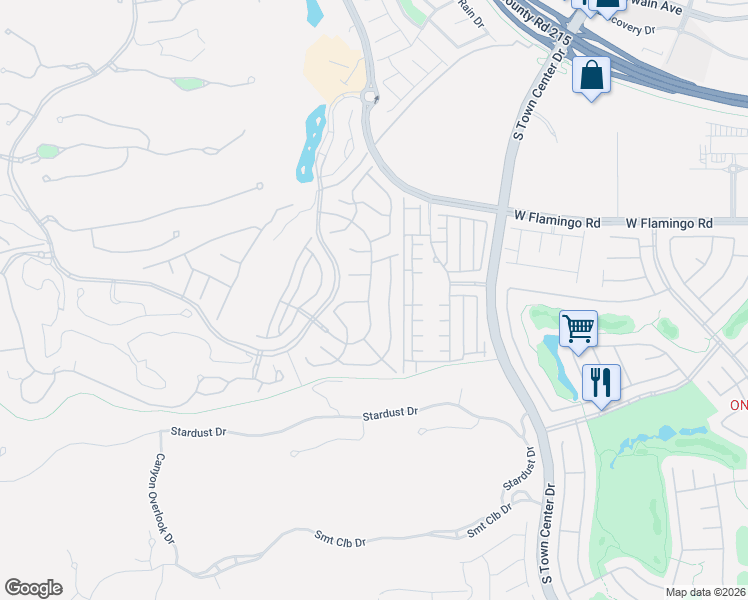 map of restaurants, bars, coffee shops, grocery stores, and more near 64 Grey Feather Drive in Las Vegas