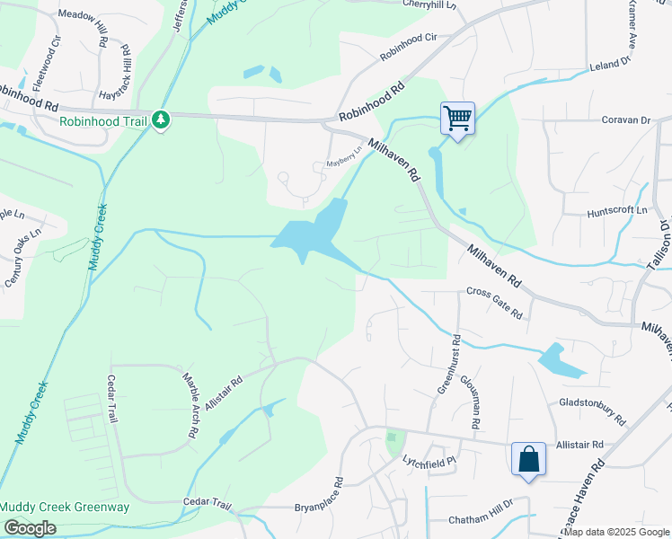 map of restaurants, bars, coffee shops, grocery stores, and more near 4300 Cold Springs Road in Winston-Salem