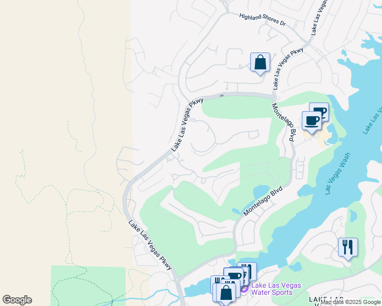 map of restaurants, bars, coffee shops, grocery stores, and more near 30 Via Vasari in Henderson