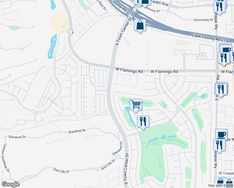 map of restaurants, bars, coffee shops, grocery stores, and more near 4258 Bella Cascada Street in Las Vegas