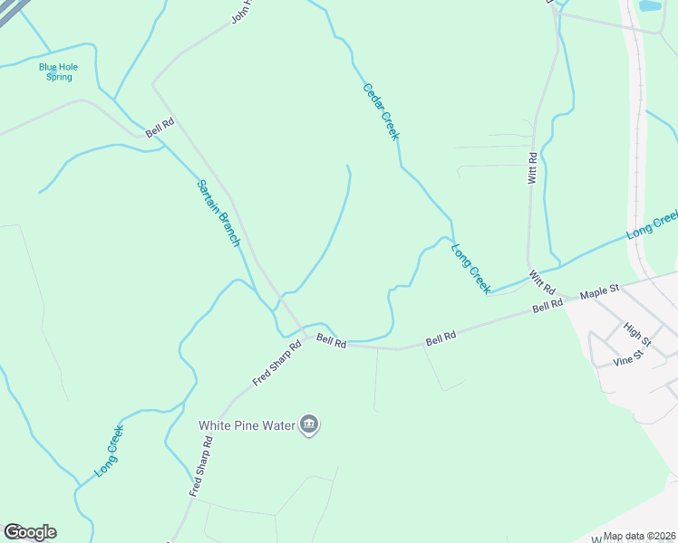 map of restaurants, bars, coffee shops, grocery stores, and more near 3104 Bell Road in White Pine
