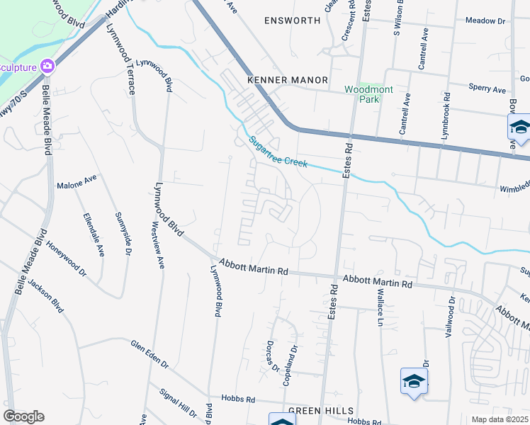 map of restaurants, bars, coffee shops, grocery stores, and more near 169 Charleston Park in Nashville