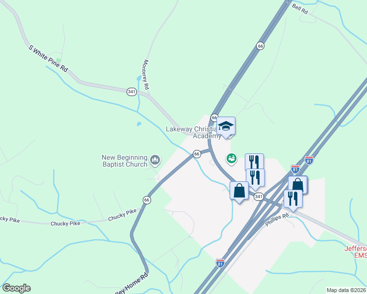 map of restaurants, bars, coffee shops, grocery stores, and more near 2643-2677 Valley Home Rd in Jefferson