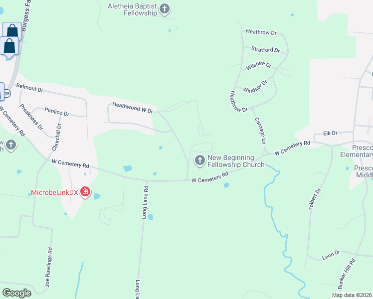 map of restaurants, bars, coffee shops, grocery stores, and more near 1000 Heathwood West Drive in Cookeville