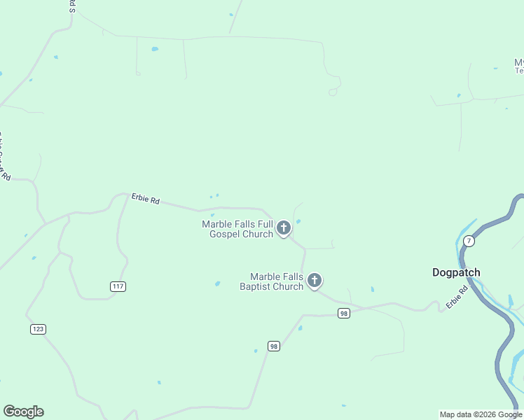 map of restaurants, bars, coffee shops, grocery stores, and more near County Road 19 in Newton County