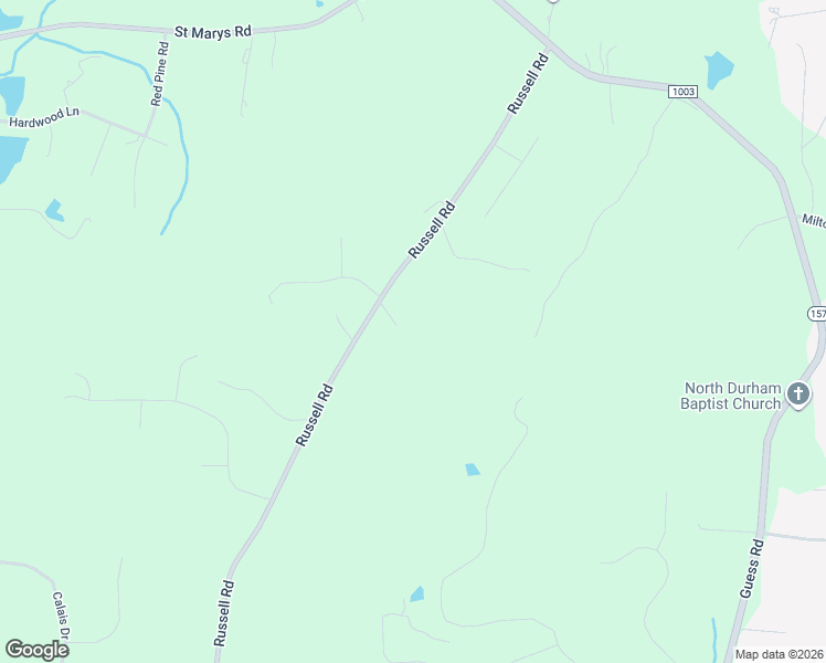 map of restaurants, bars, coffee shops, grocery stores, and more near 7414 Russell Road in Durham