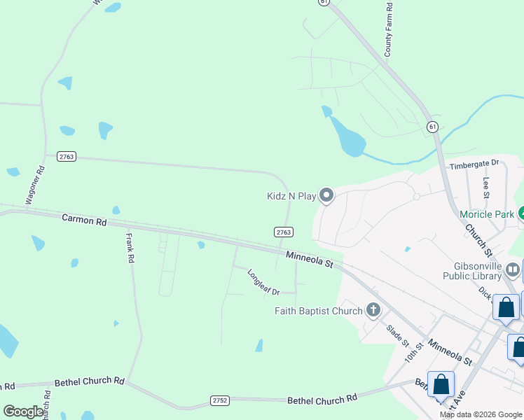 map of restaurants, bars, coffee shops, grocery stores, and more near 7170 Power Line Road in Gibsonville