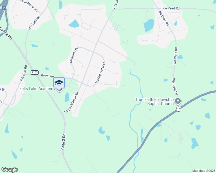 map of restaurants, bars, coffee shops, grocery stores, and more near 1212 Whitman Drive in Creedmoor