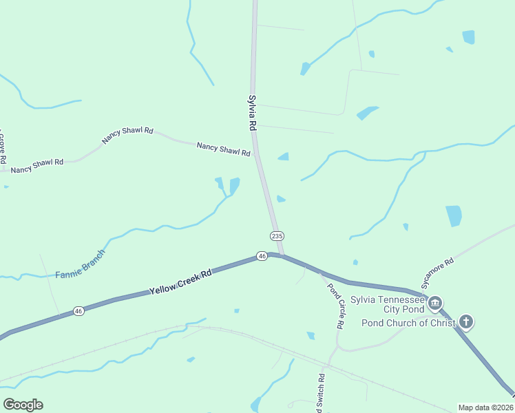 map of restaurants, bars, coffee shops, grocery stores, and more near 2051 Sylvia Road in Dickson