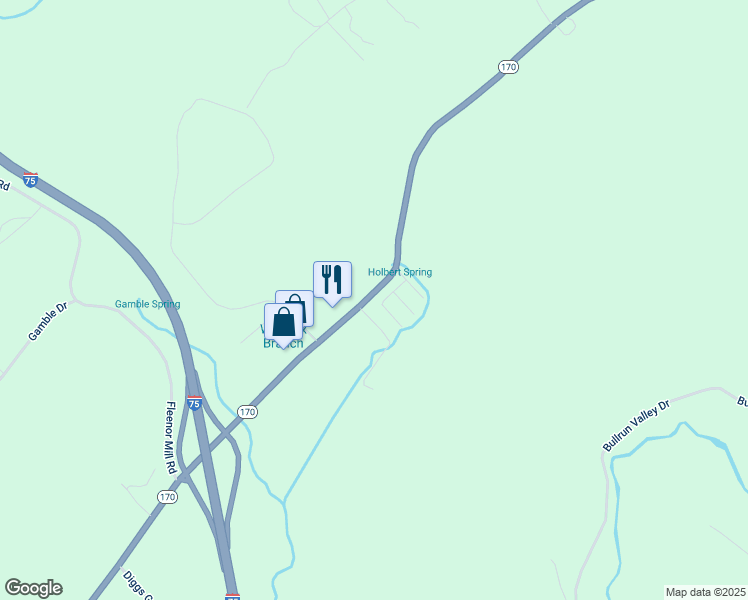 map of restaurants, bars, coffee shops, grocery stores, and more near 2100 East Raccoon Valley Drive in Heiskell