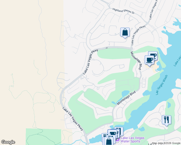 map of restaurants, bars, coffee shops, grocery stores, and more near 32 Via Vasari in Henderson