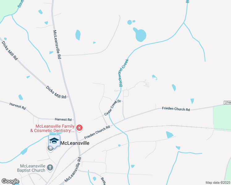 map of restaurants, bars, coffee shops, grocery stores, and more near 2103 Allenwood Road in McLeansville
