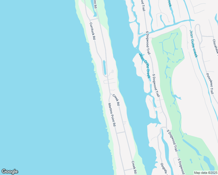 map of restaurants, bars, coffee shops, grocery stores, and more near 7027 Martins Point Road in Kitty Hawk