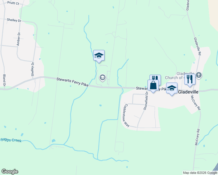 map of restaurants, bars, coffee shops, grocery stores, and more near 8317 Stewarts Ferry Pike in Mt. Juliet