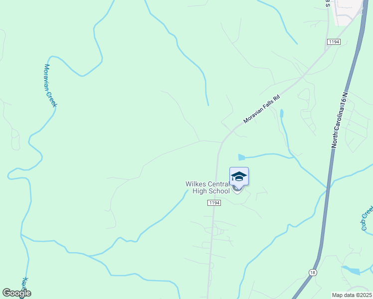 map of restaurants, bars, coffee shops, grocery stores, and more near 267 Cain Ridge Road in Wilkesboro