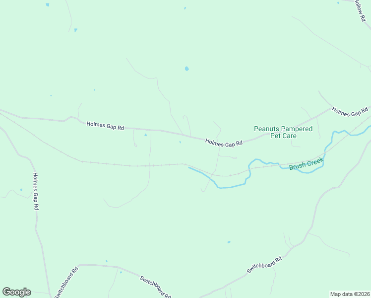 map of restaurants, bars, coffee shops, grocery stores, and more near 119 Holmes Gap Road in Brush Creek