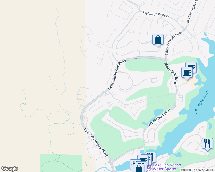 map of restaurants, bars, coffee shops, grocery stores, and more near 10 Strada Principale in Henderson