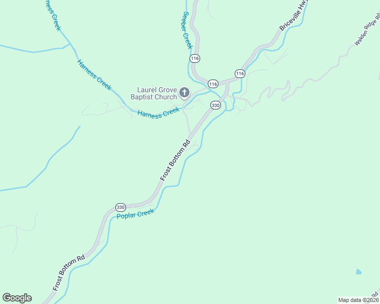 map of restaurants, bars, coffee shops, grocery stores, and more near 972 Frost Bottom Road in Briceville