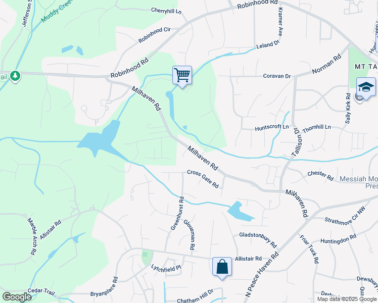 map of restaurants, bars, coffee shops, grocery stores, and more near 4005 Loyelisa Court in Winston-Salem