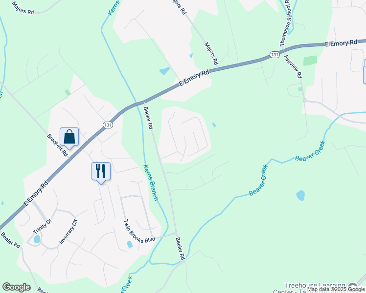map of restaurants, bars, coffee shops, grocery stores, and more near 7220 Lyle Bend Lane in Knoxville