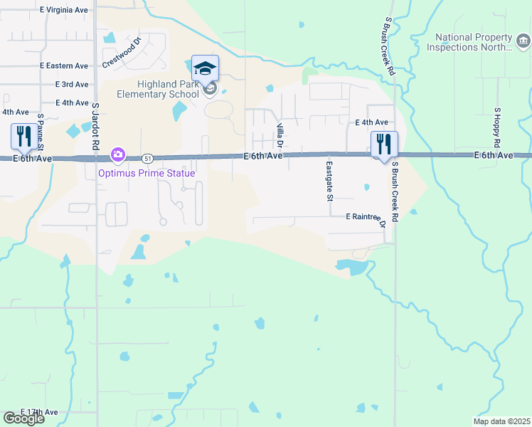 map of restaurants, bars, coffee shops, grocery stores, and more near 2813 East 6th Avenue in Stillwater