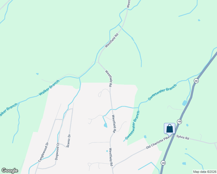 map of restaurants, bars, coffee shops, grocery stores, and more near 1155 Westfield Road in Dickson