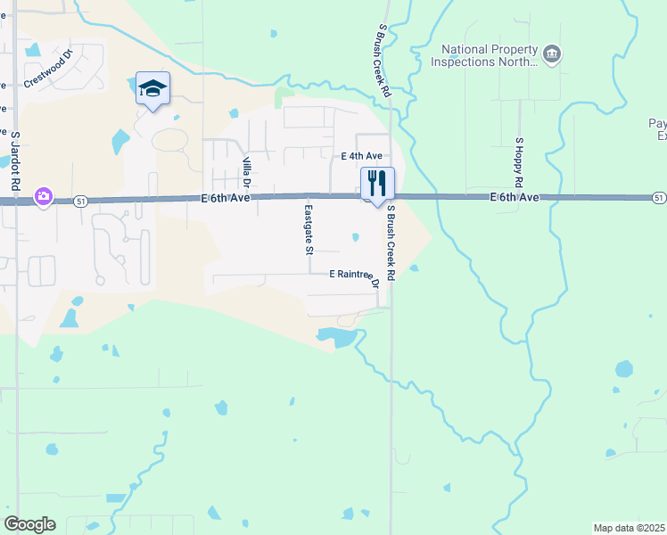 map of restaurants, bars, coffee shops, grocery stores, and more near 723 Eastgate Street in Stillwater
