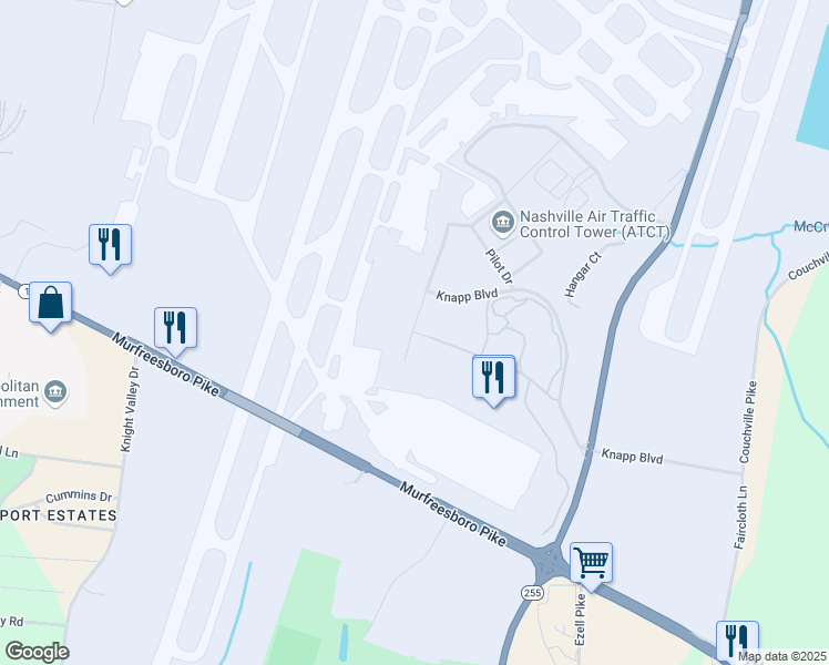 map of restaurants, bars, coffee shops, grocery stores, and more near 720 Knapp Boulevard in Nashville
