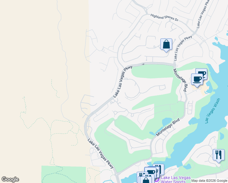 map of restaurants, bars, coffee shops, grocery stores, and more near 24 Kimberlite Drive in Henderson