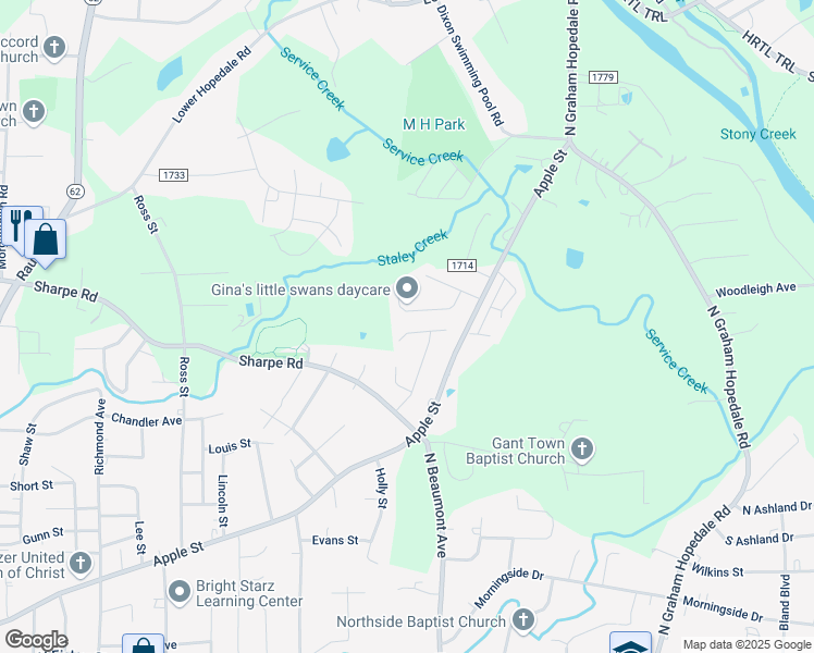 map of restaurants, bars, coffee shops, grocery stores, and more near 248 Rebecca Court in Burlington