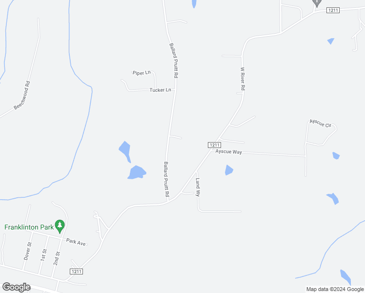 map of restaurants, bars, coffee shops, grocery stores, and more near 142 Ballard Pruitt Road in Franklinton