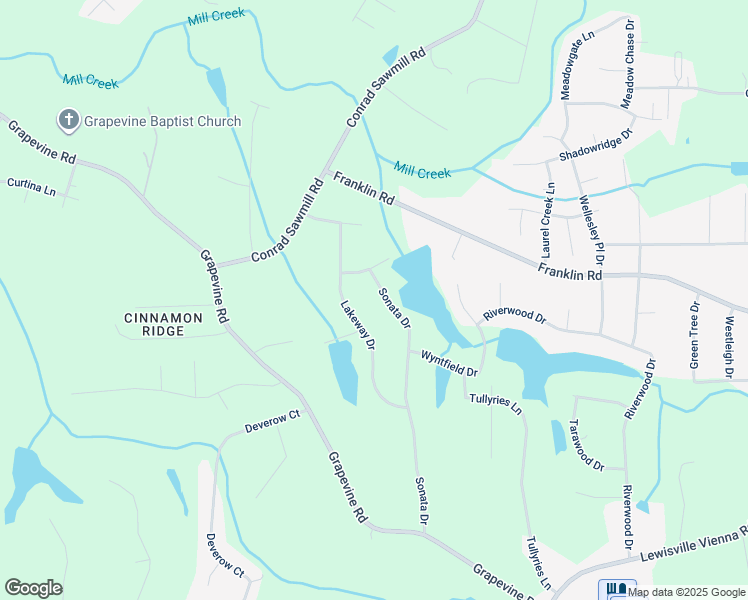 map of restaurants, bars, coffee shops, grocery stores, and more near 315 Sonata Drive in Lewisville