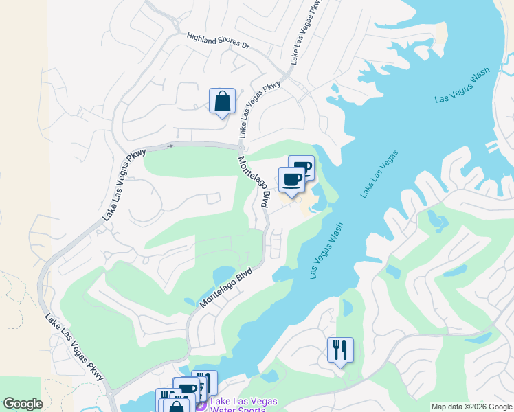 map of restaurants, bars, coffee shops, grocery stores, and more near 25 Luce Del Sole in Henderson