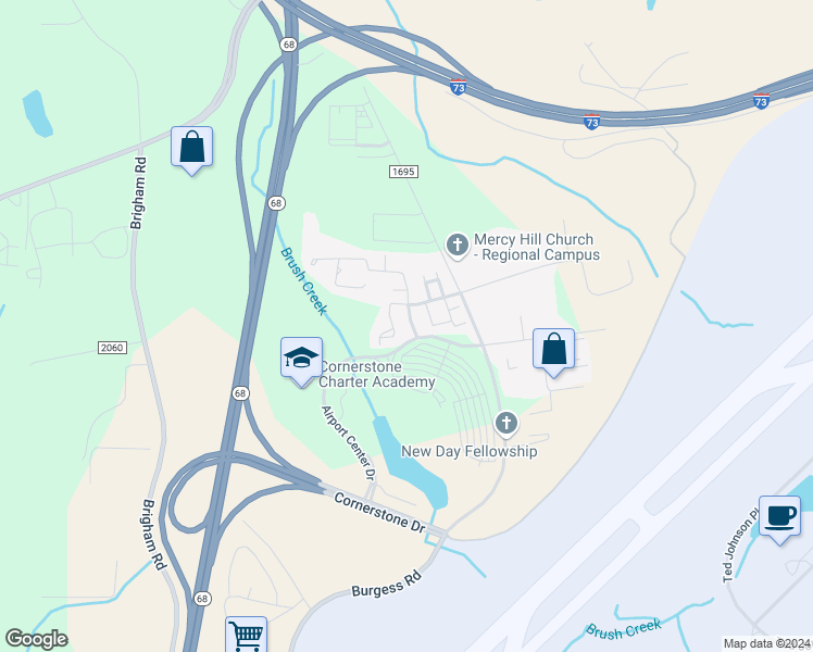 map of restaurants, bars, coffee shops, grocery stores, and more near 309 Mourning Dove Terrace in Greensboro