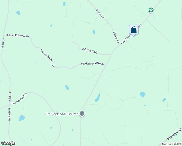 map of restaurants, bars, coffee shops, grocery stores, and more near 3646 Watkins Farm Road in Hillsborough