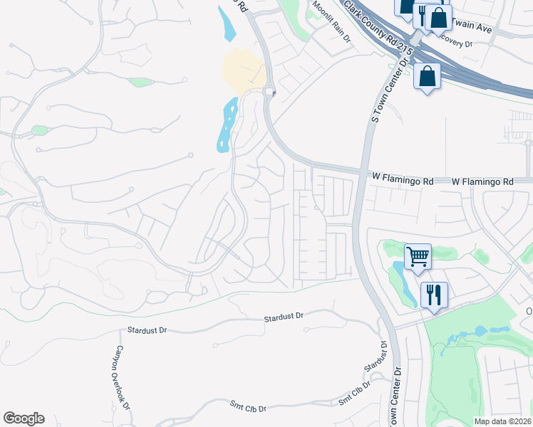 map of restaurants, bars, coffee shops, grocery stores, and more near 25 Owl Ridge Court in Las Vegas
