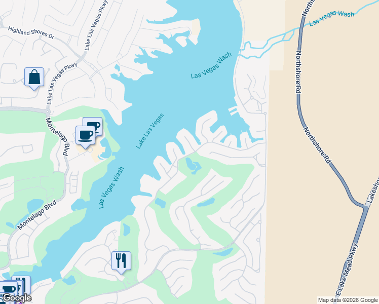 map of restaurants, bars, coffee shops, grocery stores, and more near 45 Bellissima Lago Court in Henderson