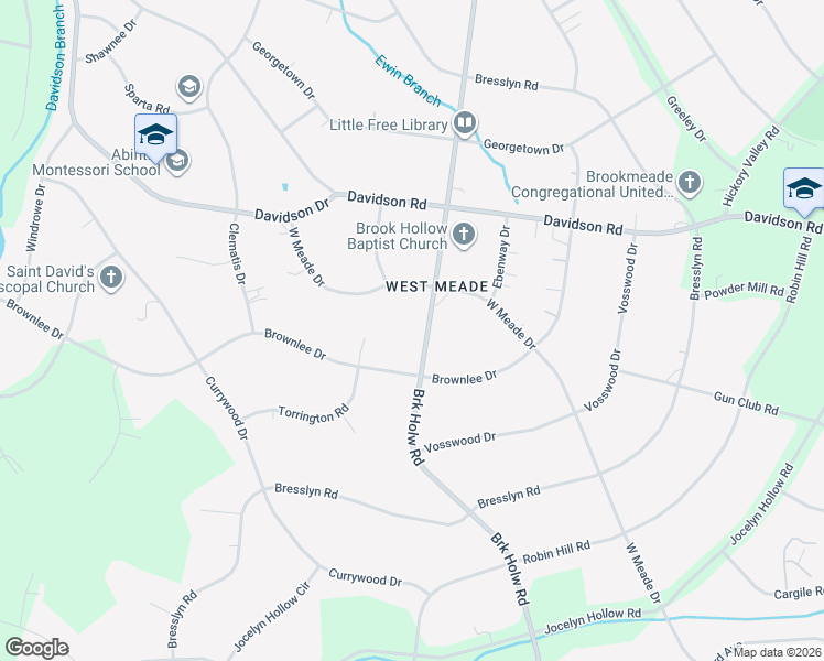 map of restaurants, bars, coffee shops, grocery stores, and more near 645 Brook Hollow Road in Nashville