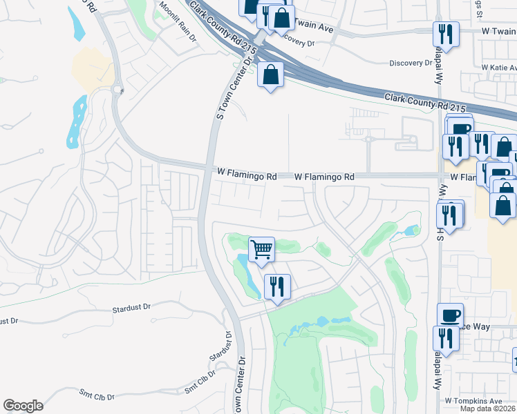 map of restaurants, bars, coffee shops, grocery stores, and more near 10595 Riva Grande Court in Las Vegas