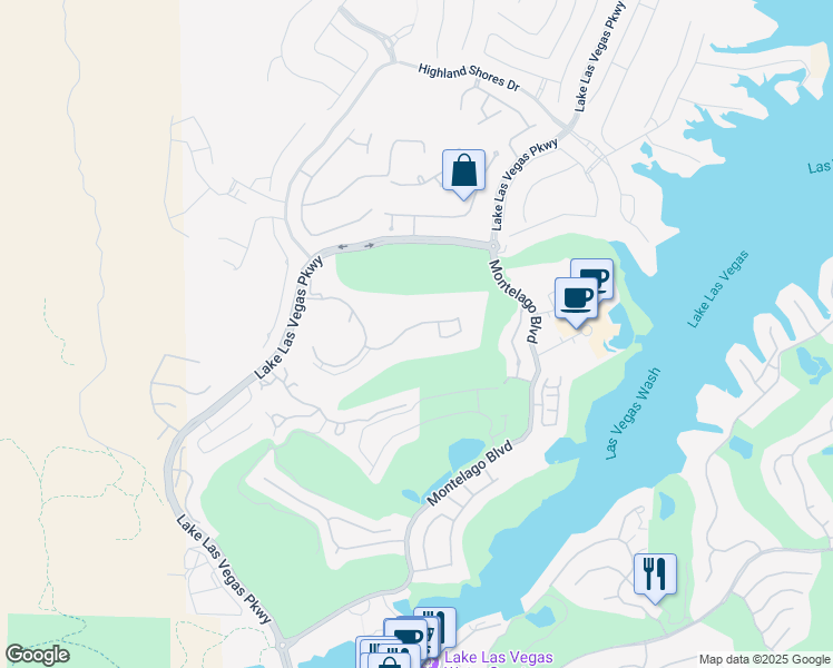 map of restaurants, bars, coffee shops, grocery stores, and more near 14 Strada Bella Vista in Henderson