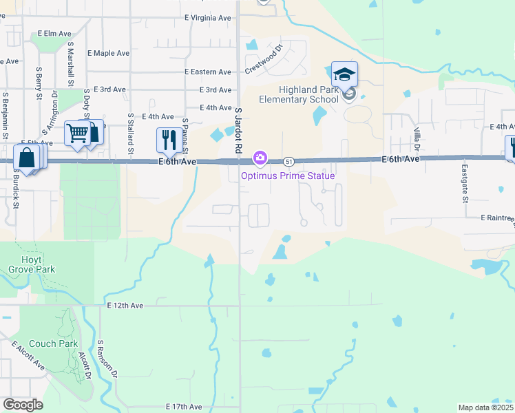 map of restaurants, bars, coffee shops, grocery stores, and more near 79 Pinewood Circle in Stillwater
