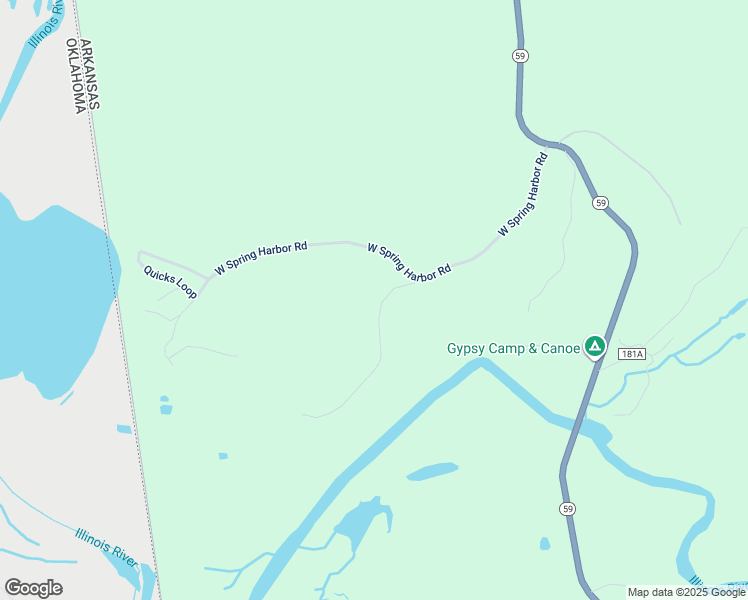 map of restaurants, bars, coffee shops, grocery stores, and more near 22711 West Spring Harbor Road in Siloam Springs