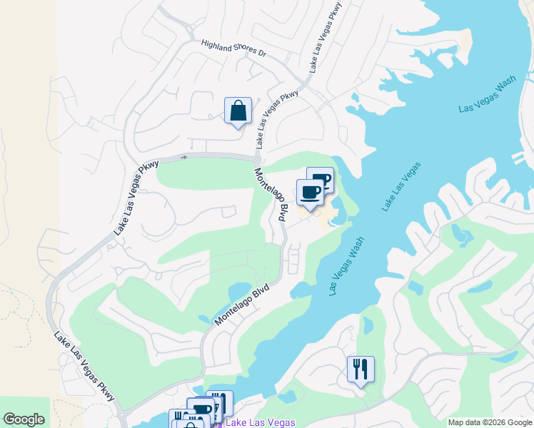 map of restaurants, bars, coffee shops, grocery stores, and more near 25 Luce Del Sole in Henderson