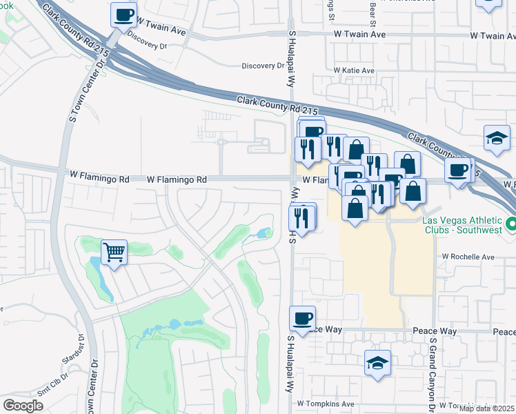 map of restaurants, bars, coffee shops, grocery stores, and more near 10273 Riva De Destino Avenue in Las Vegas