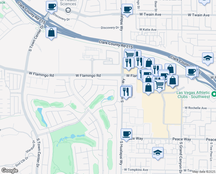map of restaurants, bars, coffee shops, grocery stores, and more near 10273 Riva De Destino Avenue in Las Vegas