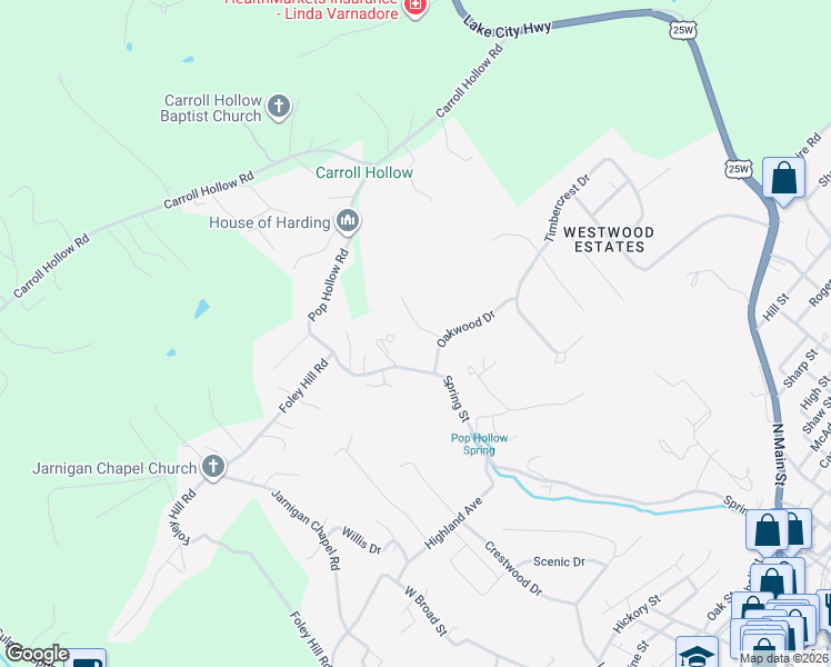 map of restaurants, bars, coffee shops, grocery stores, and more near 116 Carson Place in Clinton