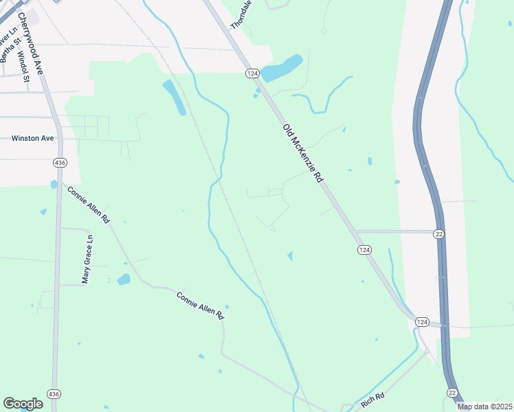 map of restaurants, bars, coffee shops, grocery stores, and more near 500 Timberlake Drive in McKenzie