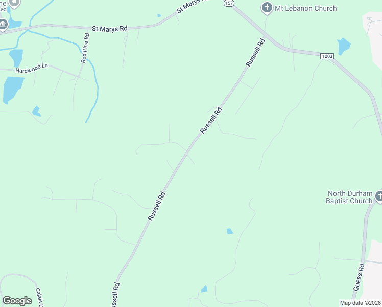 map of restaurants, bars, coffee shops, grocery stores, and more near 7414 Russell Road in Durham