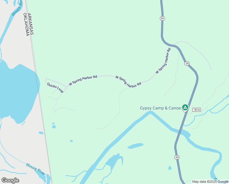 map of restaurants, bars, coffee shops, grocery stores, and more near 22711 West Spring Harbor Road in Siloam Springs