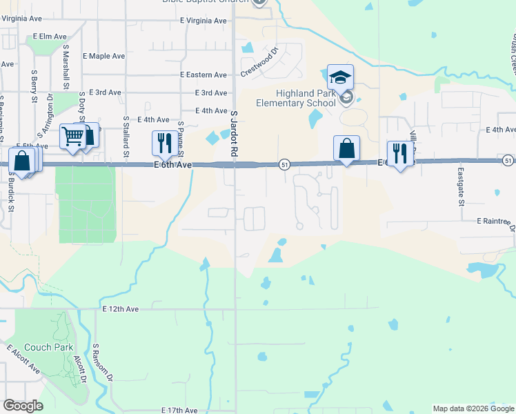 map of restaurants, bars, coffee shops, grocery stores, and more near 79 Pinewood Circle in Stillwater